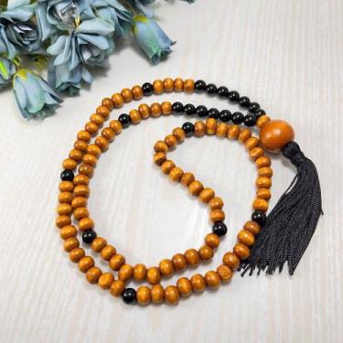 Imagem de Japamala 108 Contas Madeira com pedras naturais Ho'Oponopono - Paz Int