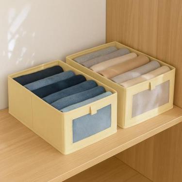 Imagem de Caixa Organizadora Multiuso Armazenamento para Roupas Decoração com Vi