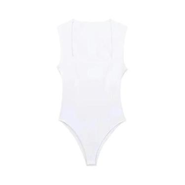 Imagem de Body Con Preto Sem Mangas - Gola Quadrada e Alças Largas - Lingerie Se