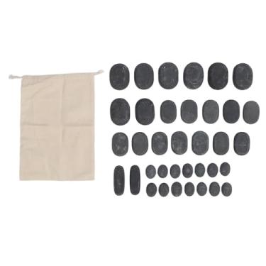 Imagem de Vomeko 36PCS Basalto Massagem Pedras, Pedras Quentes Conjunto de Massagem, 4 Tamanhos Redonda Corpo Relaxamento Basalto Massagem Pedras Quentes para SPA