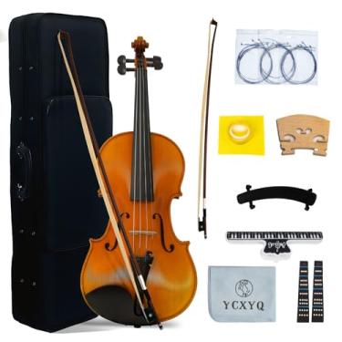Imagem de YCXYQ Violino 4/4 tamanho completo adulto profissional violino bordo e ébano acessórios de alta qualidade adequados para iniciantes e artistas profissionais com outros acessórios completos