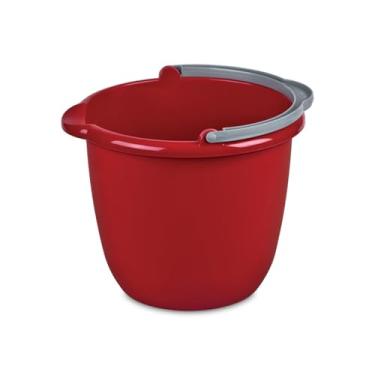 Imagem de Sterilite 11205812 10 Quart / 9.5 Litre Spout Pail, Red Classic, 12-Pack