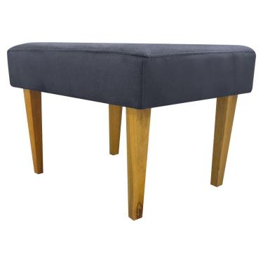 Imagem de Puff Decorativo Retangular Para Sala Recepção Charme Pé Trapézio Suede Cores