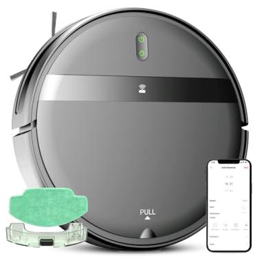 Imagem de Kilgone Combo robô de aspirador de pó e esfregão, WiFi/Alexa/agendamento de aplicativos, aspirador de pó robótico inteligente, ultrafino e silencioso, sem emaranhados, recarga automática, aspirador de