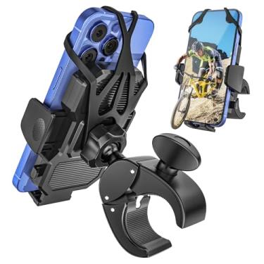 Imagem de Kolasels Suporte De Celular Para Bicicleta [À Prova Choque] Carrinho Bebê, Guidão Motocicleta, Compras, Scooter, Elétrica, Compatível Com Iphone 16, 15 E 14 Polegadas, Todos Os Dispositivos 4 A 7 Po