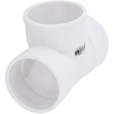 Imagem de Te Curto 90 Gruas Para Esgoto PVC Branco Para Condução Canos E Tubos D