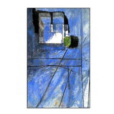 Imagem de LXURY Pronto para pendurar pintura famosa - com moldura preta - vista de Notre-Dame- impressões em tela - reproduções em tela - imagem de arte de parede para decoração de casa 60 x 90 cm moldura preta