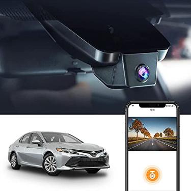 Imagem de Fitcamx 4K Dash Câmera Compatível com Toyota Camry 2018 2019 2020 L LE SE XSE XLE TRD, OEM Estilo, 2160P UHD Vídeo, Wi-Fi & APP, Gravação Loop, G-Sensor, Plug&Play, 64GB Cartão