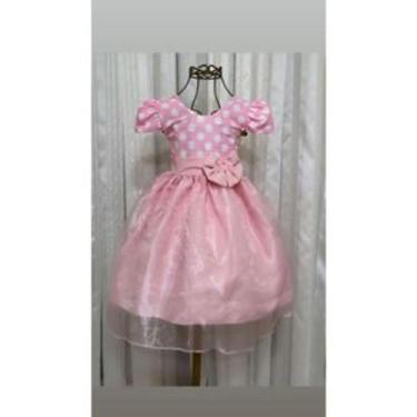 Imagem de Vestido Menina Aurora Tule Rosa (Minnie Rosa) - EDYNHOKIDS, 06 MESES A