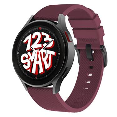 Imagem de Pulseira de Silicone com Fecho Preto Marca 123Smart Compatível com Galaxy Watch 4 / Watch 5 Watch 6/ Watch 7 / Watch5 Pro R900 R910 R920 R905 R915 R925 40mm 44mm 45mm