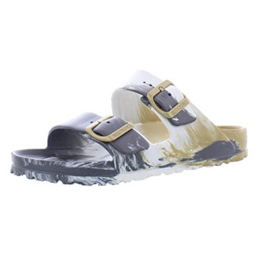 Imagem de Birkenstock Sandálias femininas Arizona Shearling, Multi dourado, 6 Narrow Women/4 Narrow Men