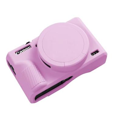 Imagem de Easy Hood Capa Protetora Para Câmera Digital Canon Powershot G7X Mark Iii, De Lente Removível, Silicone Macia Câmera, Corpo Borracha - Rosa Claro