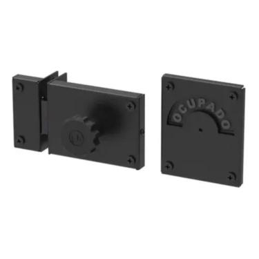 Imagem de 2X Fechadura Livre Ocupado Porta Banheiro Soprano Sobrepor P