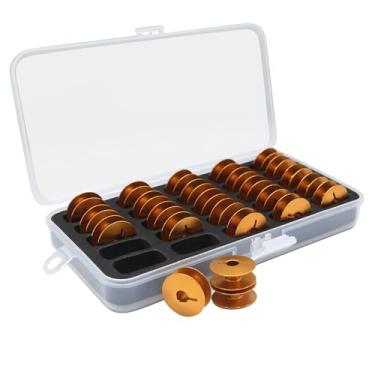 Imagem de Fbshicung Bobinas jumbo de 25 peças #767860107 com caixa compatível com JANOME Brand HD9 (versão 2, não versão 1), acessórios para máquina de costura HD9BE