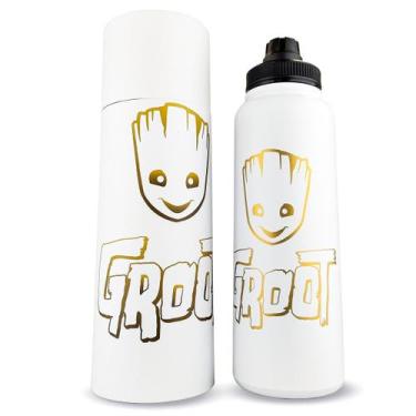 Imagem de Garrafa Térmica Marvel Groot 1 Litro Inoxidável Resistente, 0.625, Bra