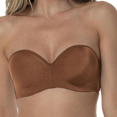 Imagem de Sutiã Sem Alças DeMillus 67858 Microfibra, Bronze, 42