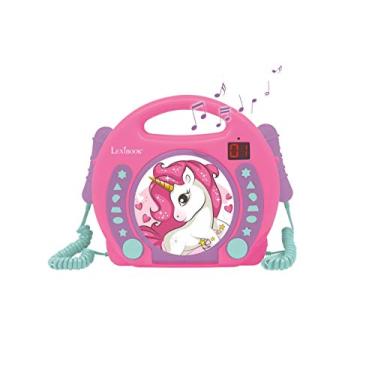 Imagem de LEXiBOOK Unicorn - Cd Player Com Microfone, Função De Programação, Entrada Para Fones Ouvido, Crianças, Fonte Alimentação Ou Pilhas, Rosa/Roxo, Rcdk100Uni