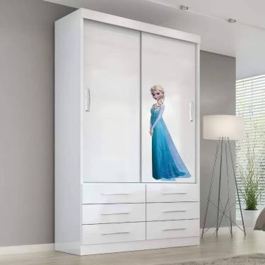 Imagem de Adesivo Para Guarda Roupa Elsa Frozen Mod02
