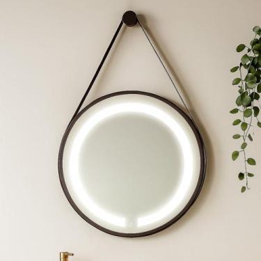 Imagem de Espelho Redondo Iluminado 40cm com Alça Touch 2 Leds Adnet Reduna