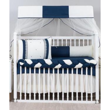 Imagem de kit de berço americano 519 gripir 9 peças modelo meia trança - remi en