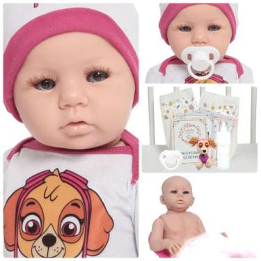 Imagem de Boneca Reborn Bebê Menina Realista Abigail Patrulha Rosa - Cegonha Reb