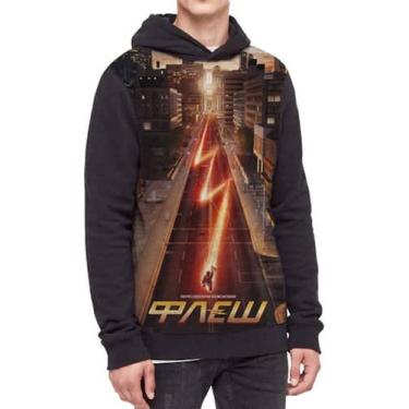 Imagem de Moletom Com Capuz Herói Flash Dc Liga Da Justiça Ref:358 - smoke, Pret