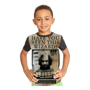 Imagem de Camiseta Infantil Harry Potter Sirius Black Ref:211 - smoke, Preto, 8