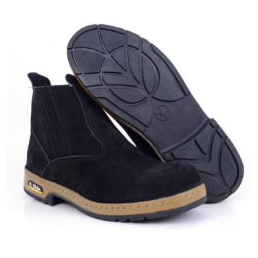 Imagem de Bota masculina em couro legitimo com elastico + palmilha em gel - DM M