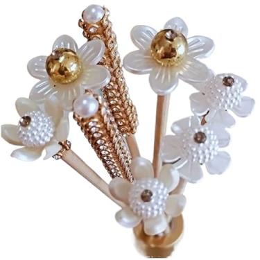 Imagem de Kit 8 Varetas Luxo para Difusor de Ambiente - Decoração Banheiro com Strass e Dourado