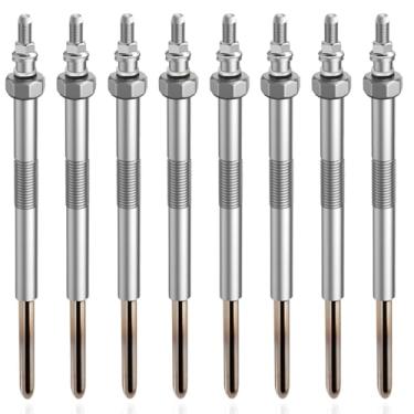 Imagem de KPALAG 8 peças de velas incandescentes com porcas compatíveis com Chevrolet Express Silverado GMC Savana Sierra com 6,6L V8 LBZ LGH LLY LML LMM Duramax motor Diesel Glow Plug substituto # 12639701