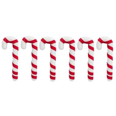 Imagem de Kit 6 Pendentes para Árvore de Natal Bengala Doce Enfeite Natalino