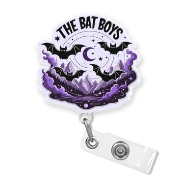 Imagem de Carretel de crachá The Bat Boys ACOTAR Fourth Wing TOG Bookish Book Lover Reader Fantasy Retrátil com clipe jacaré porta-crachá acrílico para enfermeiras, professores, escritório, estudantes