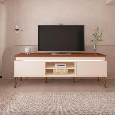 Imagem de Rack Lumina Para Tv De Até 75 Polegadas Artely Pinho Com Off White