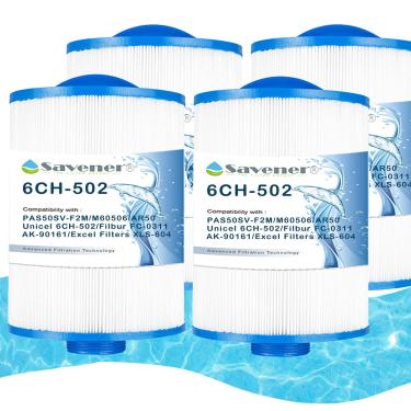Imagem de Savener Cartucho de filtro de spa para banheira de hidromassagem 6CH-502 PAS50SV, compatível com PAS50SV-F2M, Unicel 6CH-502, Filbur FC-0311, M60506, AR50, AK-90161, filtros Excel XLS-604, 50 pés