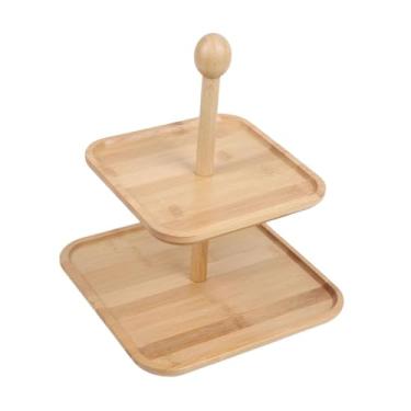 Imagem de ＫＬＫＣＭＳ Suporte para cupcakes, expositor de mesa de sobremesas, suportes para sobremesas com bandejas de vários andares para celebrações, casamentos, salas de, Quadrado