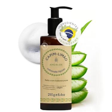 Imagem de AHOALOE Sabonete Líquido Capim Limão - Babosa, Arnica e Melaleuca - Ingredientes Naturais - Higieniza e Protege - 250ml