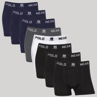 Imagem de Kit 8 Cueca Boxer Masculino Polo Wear Confortável Sem Costura, Sortido