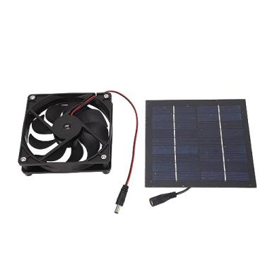 Imagem de Generic Kit Portátil de Ventilador de Painel Solar Eficiente 50W para Resfriamento de Celeiro de Galinheiro, Material ABS