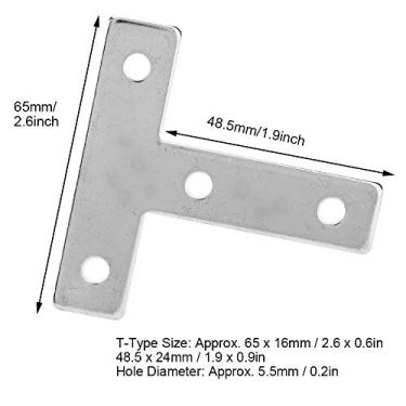 Imagem de Placa de Conexão de Aço Carbono, Placa de 20T, Placa 20L, 20 Placa do Tipo Cruzado, Placa de Conexão do Tipo T, Adequado para Perfis de Alumínio da Série 2020, Geralmente (20t