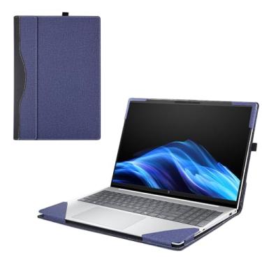Imagem de RUNMEIJIA Capa de laptop para HP OmniBook 5 de 14 polegadas [não compatível com nenhum outro modelo] 2 em 1 destacável couro PU capa protetora para notebook bolsa para computador (azul)