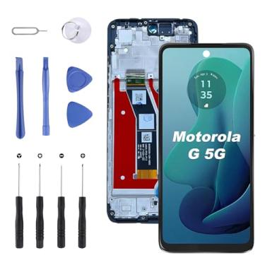 Imagem de DIGI4U Substituição de tela para Motorola G 5G [versão 2024] LCD com moldura, mais fácil de instalar do que nenhuma moldura, 16.8 cm XT2417 XT2417-1 XT2417D Display LCD Digitalizador Touch Screen Kit