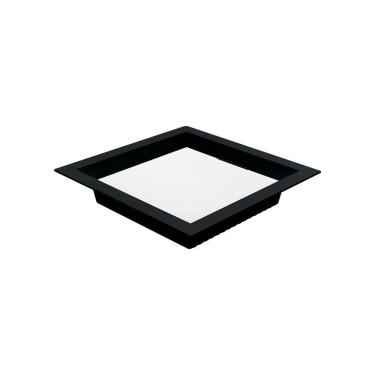 Imagem de Painel De Led Nordecor Quadrado Kais De Embutir Recuado 18w Bivolt Preto 6500k Luz Branca 4213