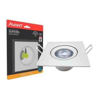 Imagem de Spot Led Embutir Quadrado Bivolt 12w 3000k Avant