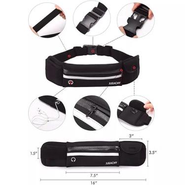 Imagem de Kit 02 Bolsa Pochete Colorida Unissex Esportiva Sem Volume Compacta Leve impermeável porta celular porta garrafa