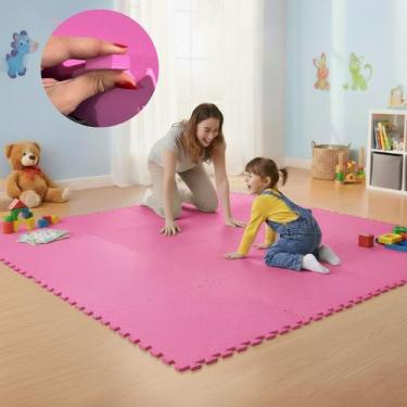 Imagem de Kit 4 Placa EVA 50x50 10mm Tapete Tatame Manta Borracha Piso Emborrach