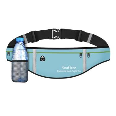 Imagem de Pochete fina para corrida masculina e feminina, pochete com zíper à prova d'água, suporte de telefone refletivo ultraleve, bolsa de cinto de treino para corrida, caminhada, ciclismo, acampamento