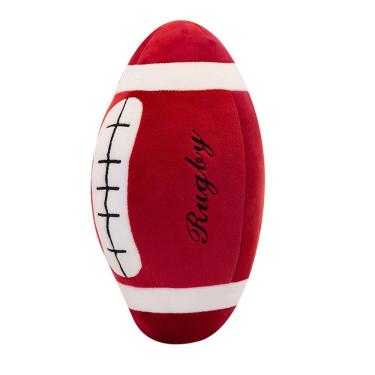 Imagem de Bola de rugby de simulação de boneca de pelúcia 22 cm vermelha