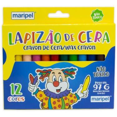 Imagem de Giz de Cera Gizão 12 Cores PCT com 06 - Maripel