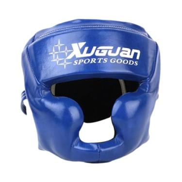 Imagem de rockible Boxing Chapare a testa e proteção da orelha engrossam a tampa da face da engrenagem da cabeça para lutar com lutas de luta de kickboxing, Azul, M