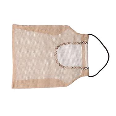 Imagem de Bolsa de compras de malha respirável, fácil de dobrar, sacola de frutas reutilizável, leve para viagens de mercado, com grade transparente, fácil de limpar, lavar à mão ou à máquina, bolsa de praia